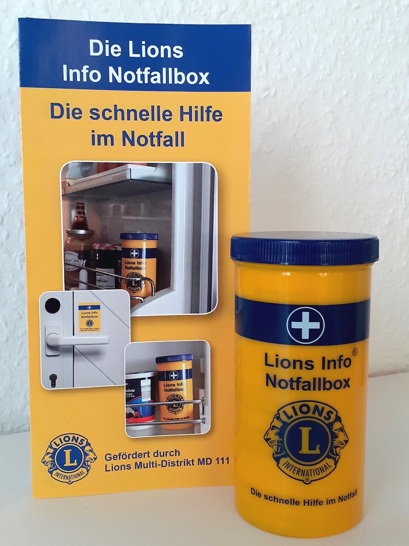 Lions Info Notfallbox - Nieder-Olm - Lions Deutschland